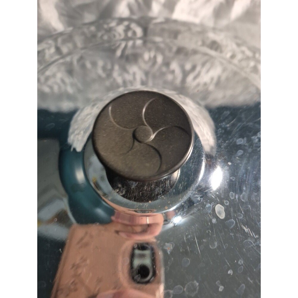 VTG Glass Cake Plate Stainless Steel Dome Lid Covered Dish Ribbed Footed 12" - Picture 4 of 16